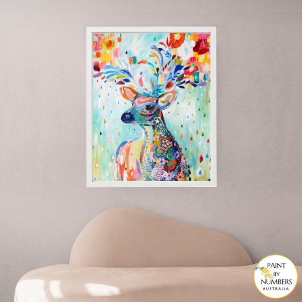 PBNAU - WHITE FRAME (Colourful Female Deer)