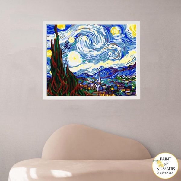 PBNAU - WHITE FRAME (Starry Night)