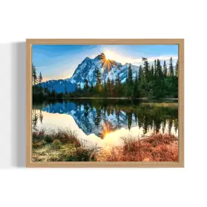 Snowy Mountain Reflection
