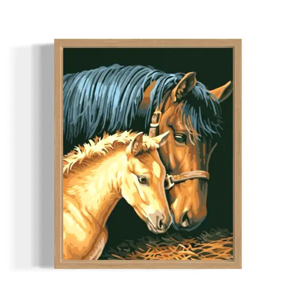 Adult horse and foal