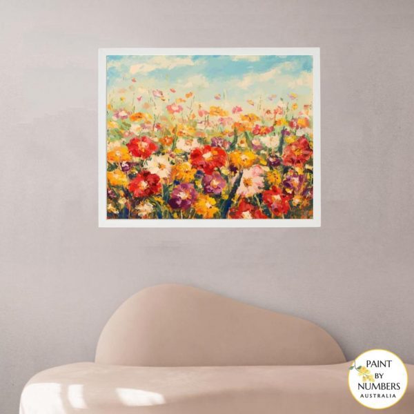 PBNAU - WHITE FRAME (Colourful Poppies)