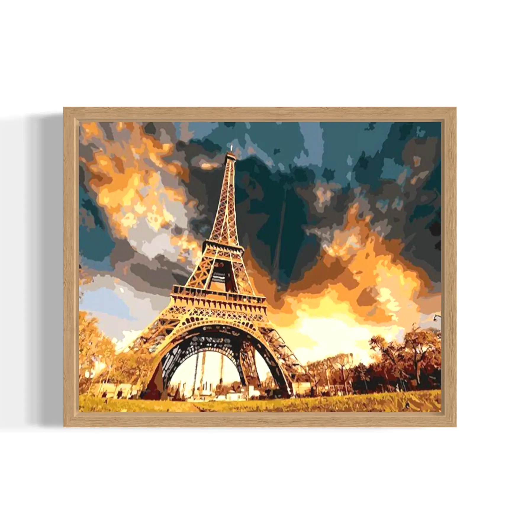 The Eiffel Tower below