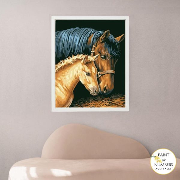 PBNAU - WHITE FRAME (Adult Horse and Calf)
