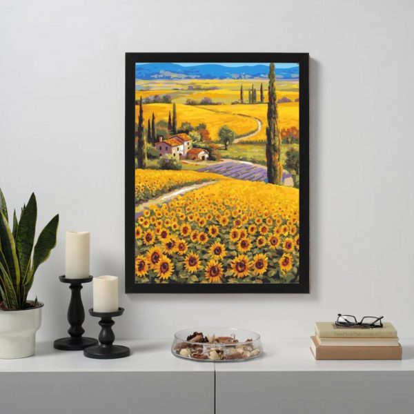 Sunflower Field in Tuscany Paint By Numbers