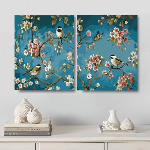 birds on branches (2 set)