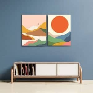 Nordic Sunset and Sunrise (Set of 2)