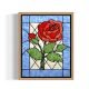 Stained Glass Rose Stained Glass Rose paint by numbers
